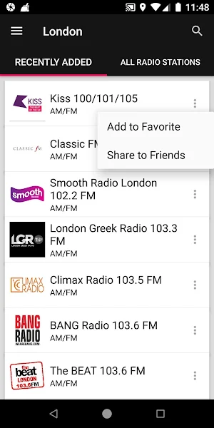 London Radio Stations - England - UK Screenshot 1