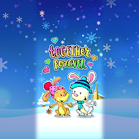 Cute Bunny Couple - Wallpaper