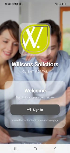 Willsons Solicitors Portal Screenshot 0