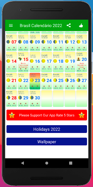 Brasil Calendário 2022 Screenshot 3