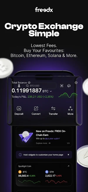 Freedx: Buy & Sell Crypto App Screenshot 0