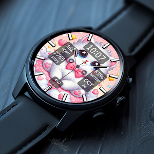 Key WF46 Cat Cute Watch Face Screenshot 2