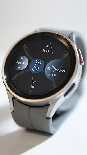 Hidden Grey Blue For Wear OS Screenshot 2