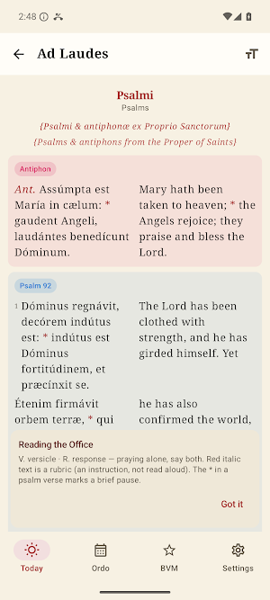 Officium: 1962 Roman Breviary Screenshot 1