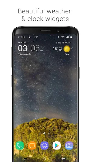 Transparent clock weather (Ad-free) Screenshot 0