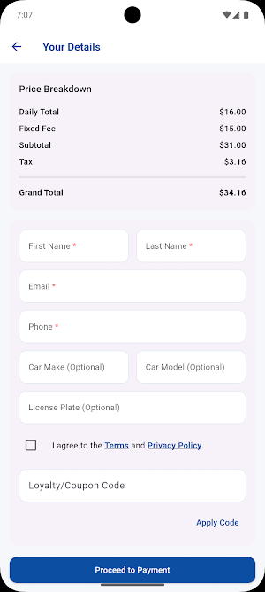 SeaTac Int Airport Parking Screenshot 2