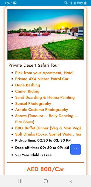 DesertBookings - Desert Safari Screenshot 3