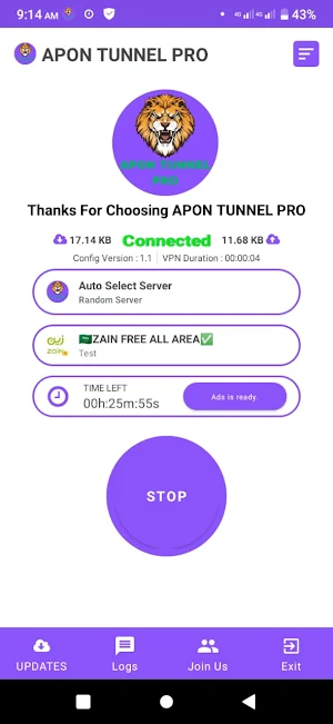 APON TUNNEL PRO Screenshot 0