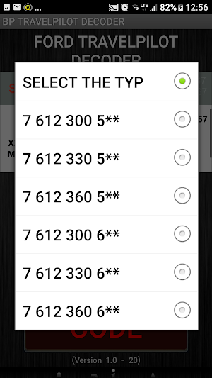 BP Travelpilot Radio Code Decoder Screenshot 1