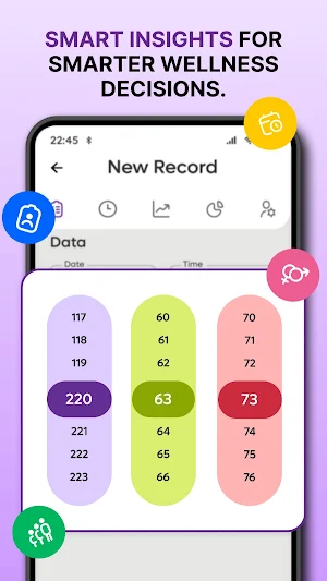 Blood Sugar・Blood Pressure App Screenshot 1