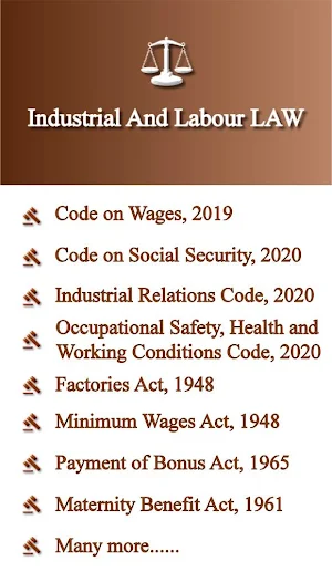 India - Industrial And Labour Laws / Codes Screenshot 0