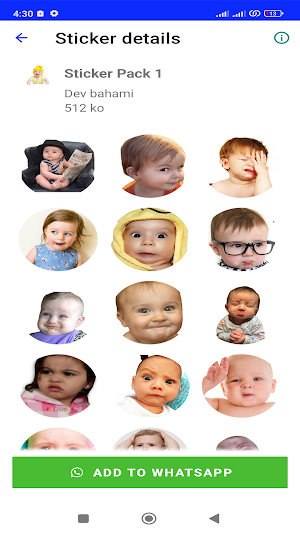 autocollants de bébés mignons Screenshot 3