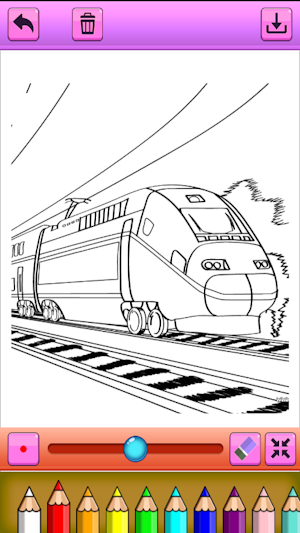 coloring train game Screenshot 1
