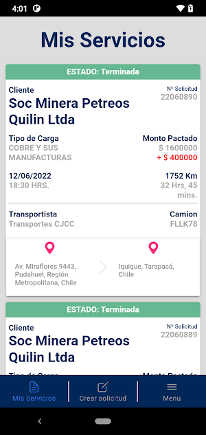 Subcargo - Clientes Screenshot 3