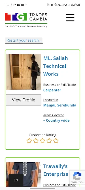 TradesGambia Screenshot 2