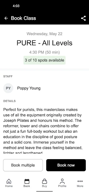 Nobu Pilates Screenshot 2