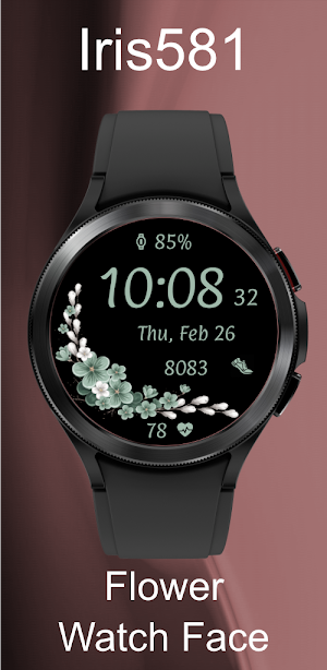 Iris581 Flower Watch Face Screenshot 3