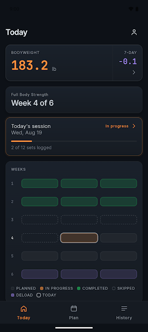 ThreeByEight: Training Planner Screenshot 0