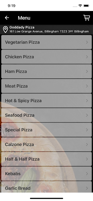 Go Daddy Pizza Billingham Screenshot 2