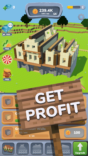 House Craft 3D - Idle Block Building Clicker Screenshot 3