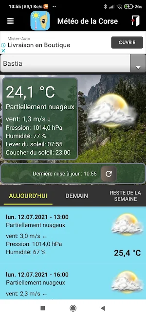 Météo de la Corse Screenshot 2