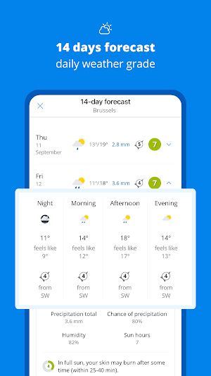 Meteovista: weather & rain Screenshot 1