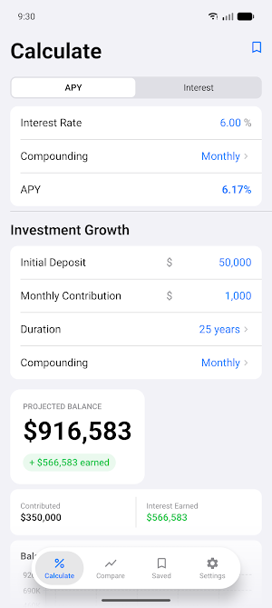 APY Compound Calculator Screenshot 2