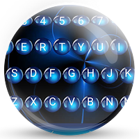 Keyboard Theme Spheres Blue