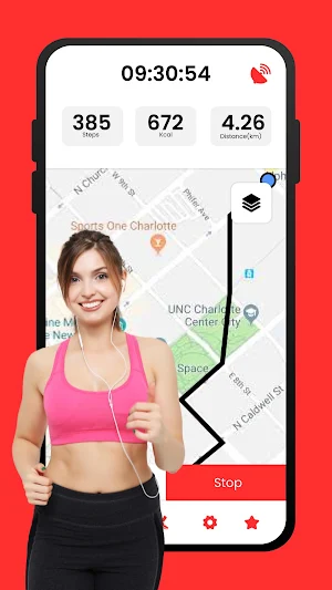 Walking with Map My Walk-Track Screenshot 1