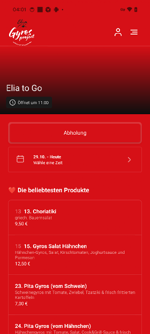 Elia to go Screenshot 2