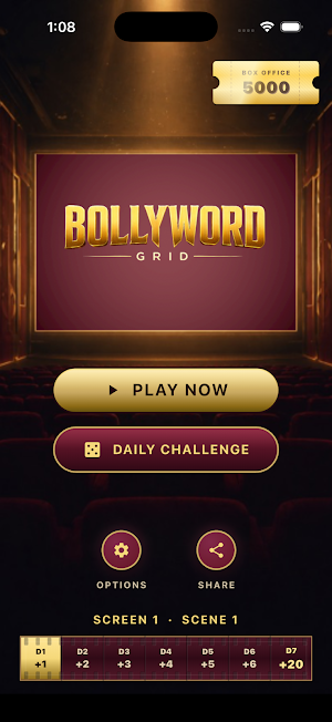 BollyWord Grid - Word Puzzle Screenshot 0