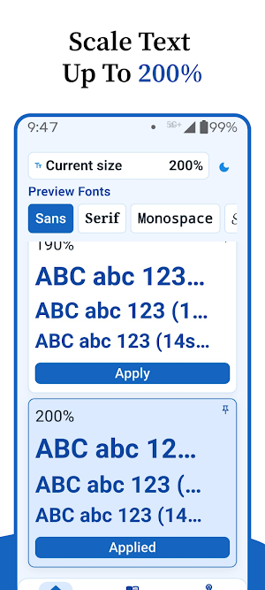 Big Font - Text Size Changer Screenshot 1