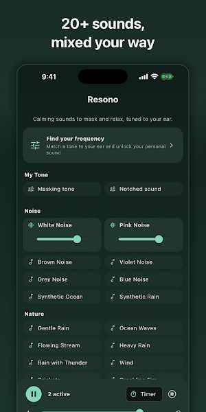 Resono: Tinnitus Relief Sounds Screenshot 0