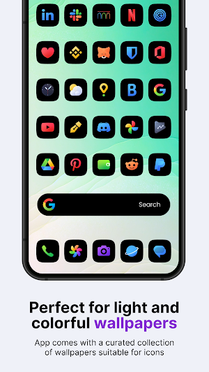 Ares Black: Black Icon Pack Screenshot 1