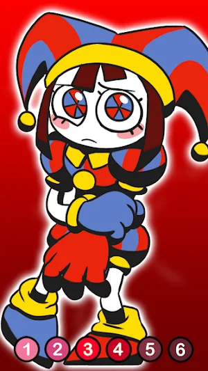 Pomni Digital Circus Coloring Screenshot 0
