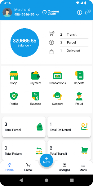 Queens Courier Merchant Screenshot 1