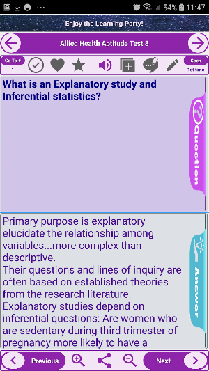 Applied health aptitude Screenshot 1