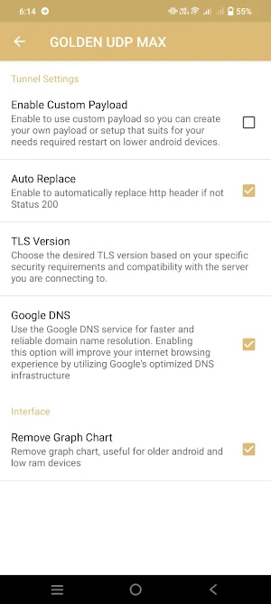 Golden Udp Max Screenshot 2