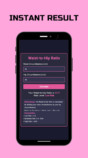 Waist-to-Hip Ratio Calculator Screenshot 1