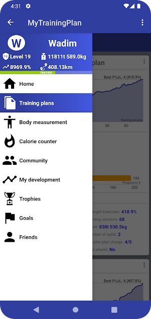 MyTrainingPlan Screenshot 0