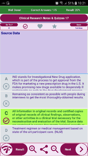 Clinical Research Exam Review, Concepts & Quizzes. Screenshot 2