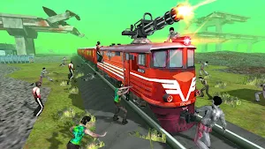 Train shooting - Zombie War Screenshot 0