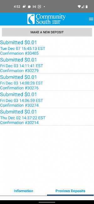 CS Remote Deposit Screenshot 3