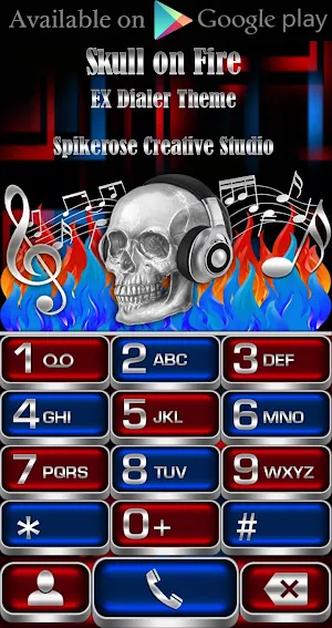 Skull On Fire Go Keyboard theme Screenshot 2