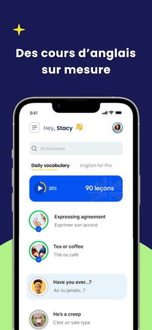GoEnglish: Apprendre l'anglais Screenshot 1
