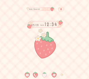Pastel Gingham & Strawberries Screenshot 0