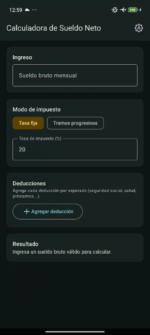 Calculadora de Sueldo Screenshot 1