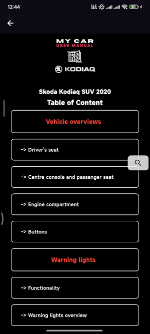 Skoda Kodiaq Manuals and Logs Screenshot 3