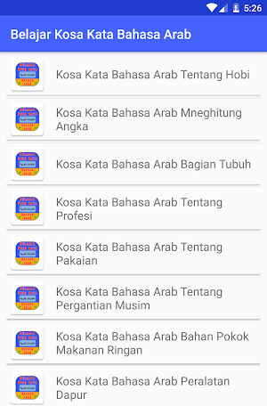 Belajar Kosa Kata Bahasa Arab Screenshot 0