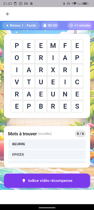 Mots mêlés  Français Screenshot 1